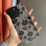 素洛適用蘋果16promax翻皮毛灰底黑色玫瑰手機殼iphone15Pro高級感復(fù)古14軟防塵轉(zhuǎn)音孔plus簡約保護殼 翻皮毛灰底滿屏玫瑰 iPhone14 Pro Max 曬單實拍圖