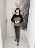 黛姿茹直筒牛仔褲女2025年新款秋季中年媽媽女褲大碼彈力寬松煙管褲子 煙灰色 XL (29) 推薦115-125斤 曬單實(shí)拍圖