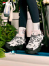 FILA 斐樂女鞋F(xiàn)ERN摩登運(yùn)動(dòng)鞋楊冪同款冬新款蕨草鞋休閑鞋老爹鞋 雪白/藕灰-SV 38 曬單實(shí)拍圖
