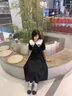勤記高三學(xué)生成人禮服女18嵗禮服娃娃領(lǐng)連衣裙少女夏裝初中高中生裙子 黑色三?？弁尥揞I(lǐng)[夏天穿搭 女 M 曬單實(shí)拍圖