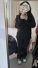 拓路者微喇工裝褲女傘兵褲速干彈力喇叭褲顯瘦休閑褲 黑色 L  曬單實(shí)拍圖