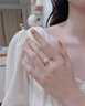 Pt950鉑金燦若星辰莫桑石鉆戒女小眾設(shè)計求婚結(jié)婚白金鉆石送老婆 輕奢款燦若星辰主石【50分】 11號 曬單實拍圖
