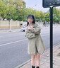 棉致風(fēng)衣外套女春季2025年新款春秋韓版休閑洋氣女士短外套上衣秋冬 豆綠色 2XL 【建議131-145斤】 曬單實拍圖