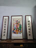 福祿壽三星高照大氣中堂畫(huà)客廳掛畫(huà)農村堂屋財神國畫(huà)新中式裝飾畫(huà) 福祿壽B款 100*50cm+兩邊100*25cm晶瓷畫(huà) 默認圖片色實(shí)木框 曬單實(shí)拍圖