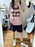 OTST2025夏季五分褲寬松男女中性風少年感短褲運動休閑百搭闊腿ins潮 黑色 S 80-90斤 曬單實拍圖