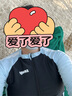 三奇泳衣女三件套分體保守顯瘦遮肚長袖長褲保守溫泉泳裝浮潛沖浪藍XL 曬單實拍圖