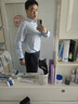 杉杉【DP免燙100支】長(cháng)袖襯衫男四季款商務(wù)休閑上衣抗皺易打理襯衣男 淺藍-平板 XL 180/100A(42) 曬單實(shí)拍圖