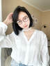 派麗蒙近視眼鏡超輕美拉德新款男可配度數防藍光眼鏡架女款85133 R1 透明酒紅-咖銀 單鏡框【配鏡更劃算】 曬單實(shí)拍圖