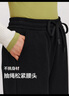 森馬（Semir）休閑褲女加絨長(zhǎng)褲松緊腰簡(jiǎn)約ins潮冬女士仿呢寬松闊腿褲日系 黑色90001 M 曬單實(shí)拍圖