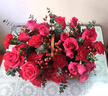 花與千尋鮮花速遞玫瑰花混搭歐式手提花籃生日禮物祝福全國同城配送 紅色混搭新款手提花籃Y款 平時(shí)價(jià) 曬單實(shí)拍圖