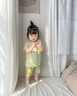 溜溜果寶寶衣服夏季短袖套裝衣服加褲子兩件套男女寶寶衣服兒童T恤短褲 短袖套裝綠色條紋熊 73 cm 曬單實(shí)拍圖