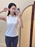 MAIA ACTIVE 3D一體織POLO領(lǐng)運動(dòng)健身透氣T恤瑜伽背心 52TK05 純凈白 M 曬單實(shí)拍圖