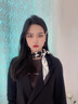 啄木鳥(niǎo)（TUCANO）小方巾絲巾女2025新款系脖百搭春秋季感媽媽圍巾包頭搭配襯衫禮物 沙灘棋盤(pán)-黑白色(亦菲同款)  曬單實(shí)拍圖