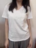 爾山集白色V領正肩短袖t恤女夏季女裝慵懶風寬松底衫內(nèi)搭休閑T恤衫上衣 【白色】XL【建議120-135斤】 曬單實拍圖