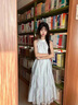 莫代爾溫柔風(fēng)連衣裙女2025夏季新款時(shí)尚收腰甜美氣質(zhì)仙女薄款透氣涼感裙 藍色連衣裙 L 建議100-110斤 曬單實(shí)拍圖