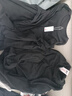 名創(chuàng)優(yōu)品（MINISO）打底衫男冬季高級感內(nèi)襯磨毛質(zhì)感半高領(lǐng)加絨長袖t恤 黑 3XL  曬單實(shí)拍圖