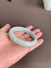 中國黃金（CHINA GOLD）翡翠手鐲豆綠玉鐲子天然a貨豆送女友送老婆生日七夕禮物送女友老 翡翠豆綠手鐲_58#_附檢測證書 曬單實拍圖