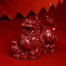 玄佑天然朱砂貔貅聚寶盆擺件招財(cái)公母一對(duì)紫金公司辦公室聚財(cái)客廳裝飾 朱砂貔貅聚寶盆【小號(hào)】送五帝錢 曬單實(shí)拍圖