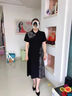 諾婔母親節中年媽媽夏裝國風(fēng)連衣裙2025新款中老年女裝夏季新中式裙子 黑色1802 XL 推薦90-105斤 （高端大氣） 曬單實(shí)拍圖