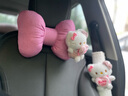RRO可愛(ài)腰靠蝴蝶結卡通車(chē)載座椅汽車(chē)四季一對頭枕車(chē)用枕頭護頸靠枕 【抱愛(ài)心kt貓+粉色頭枕護肩】* 默認 曬單實(shí)拍圖
