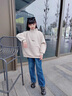 兜兜王國女童衛(wèi)衣2025新款兒童春秋洋氣時(shí)髦上衣女孩大童春裝網(wǎng)紅炸街衣服 米色 150 【建議身高140cm-150cm】 曬單實(shí)拍圖