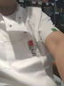 韓意禮餐飲廚師工作服男短袖透氣薄款酒店后廚廚師服西餐廳烘焙專(zhuān)用服裝 白色（單上衣） XL 曬單實(shí)拍圖