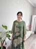 俞兆林（YUZHAOLIN）年輕媽媽夏裝國(guó)風(fēng)短袖連衣裙2025新款中老年女裝夏季寬松印花裙子 2417綠色 2XL (建議115-125斤) 曬單實(shí)拍圖