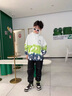 G.DUCKKIDS小黃鴨男童外套春秋季新款洋氣兒童沖鋒衣中大童男孩秋裝連帽風(fēng)衣 拼色字母灰色 150 尺碼11~12歲【140-150cm】 曬單實(shí)拍圖
