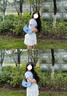 若盼2025夏季清新奶藍(lán)鹽系辣妹短款上衣女條紋正肩學(xué)院風(fēng)甜辣短袖t恤 淺藍(lán)色 短款上衣 M 95-105斤 曬單實(shí)拍圖
