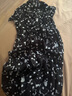 鹿王桑蠶絲女士連衣裙荷葉邊領(lǐng)短袖碎花裙子20春夏新款經(jīng)典百搭親膚 黑底盛夏物語(yǔ) XL 175/XL 曬單實(shí)拍圖