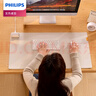 飛利浦（PHILIPS）暖桌墊防污面料加長加大桌面加熱鼠標(biāo)墊電腦桌辦公室發(fā)熱暖手墊 80*40cm米色 曬單實(shí)拍圖