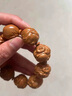 蘇工橄欖核雕手串荷葉彌勒把件手工雕刻21大籽短圓飽滿(mǎn)男文玩手串 20mm短圓荷葉彌勒手串款 曬單實(shí)拍圖