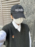 William fox&sons新復古回潮多色纖維混紡針織紗復古學(xué)院風(fēng)V領(lǐng)無(wú)袖背心馬甲針織衫 黑色 M /48 曬單實(shí)拍圖