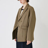 moussy 早春新品氣質(zhì)日雜風后背不規(guī)則西裝外套028HSZ30-0461 060棕色 均碼 曬單實拍圖