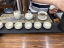鴻運享景德鎮汝窯茶具套裝2025新款家用喝茶輕奢高檔大氣茶壺功夫茶杯泡 7[8杯致飲版]豆黃-江海無(wú)崖蓋碗 曬單實(shí)拍圖