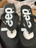 Jeep吉普人字拖男夏季外穿居家透氣舒適防滑防臭沙灘潮流休閑時尚拖鞋 黑色 M（41-42） 曬單實拍圖