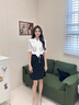 櫻芭妮職業(yè)裝正裝白襯衫女2025夏季新款七分袖工作服襯衣工裝工服 Y【短袖】白色單件襯衫 L 【100-110斤】 曬單實拍圖