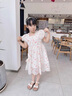 G.duck女童夏裝連衣裙2025新款韓版洋氣兒童夏季裙子女孩中大童公主裙潮 粉色 加同款配飾包包 130 cm(130cm) 曬單實(shí)拍圖