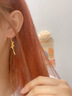 中國(guó)黃金（CHINA GOLD）黃金耳釘女士足金煙草花耳環(huán)七夕情人節(jié)禮物送女友老婆 足金煙草花耳環(huán)約4.7g 曬單實(shí)拍圖