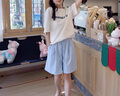 棉致冰絲山本短褲女夏季2025新款潮流休閑寬松顯瘦高腰直筒闊腿五分褲 K06藍(lán)色【高品質(zhì)15.5】 L 110-125斤 曬單實(shí)拍圖