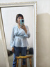 皮爾卡丹（pierre cardin）早秋新款上衣女裝法式感輕奢襯衫2025年春秋藍(lán)色雪紡小衫襯衣 藍(lán)色【專柜品質(zhì) 關(guān)注店鋪優(yōu)先發(fā) L 曬單實(shí)拍圖