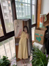 皓娥無袖連衣裙溫柔風(fēng)黃色夏季圓領(lǐng)收腰修身中長裙a字背心吊帶長裙 黃色 M 曬單實(shí)拍圖