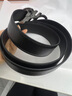 瑏帶無(wú)扣頭皮帶條男無(wú)扣頭純皮頭層牛皮真皮不帶頭腰帶高侈替換皮帶身 黑+黑色3.4cm(本線(xiàn)) 125cm 曬單實(shí)拍圖