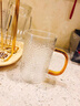 爾山集高硼硅玻璃水杯辦公室客廳泡茶杯啤酒果汁飲料杯帶把手喝水杯套裝 錘紋把手杯【6色裝+杯架】 曬單實(shí)拍圖