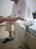 軒萊雅直筒褲子男士春秋季款燈芯絨闊腿長(zhǎng)褲潮流寬松垂感大碼休閑褲男 米白色 L 曬單實(shí)拍圖