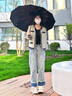 睦歌（MUGE）全自動(dòng)雨傘超大號(hào)加厚加固便攜遮陽晴雨傘擺攤雨傘雨具結(jié)實(shí)防風(fēng) 24雙龍骨【天青色/全自動(dòng)】 曬單實(shí)拍圖