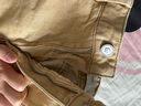 茵曼（INMAN）純棉舒適復古A字牛仔裙夏季高腰顯瘦時(shí)尚開(kāi)叉半身裙子 卡其色 L 曬單實(shí)拍圖