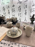 陶瓷茶具套裝草木灰釉下彩手繪竹輕奢高檔泡茶壺蓋碗禮盒功夫整套 草木灰釉下彩16頭【西施壺—手繪藍(lán)竹】 曬單實(shí)拍圖
