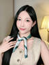 MITHAOL KUSC真絲小方巾100%桑蠶絲護頸絲巾生日禮物送丈母娘婆婆 出水芙蓉【心想事
