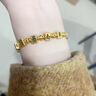 星卡龍黃金麻將手鏈999足金包銀十三幺手串520生日禮物送老婆送女友首飾 包金1.5克 十三幺麻將手鏈 曬單實(shí)拍圖